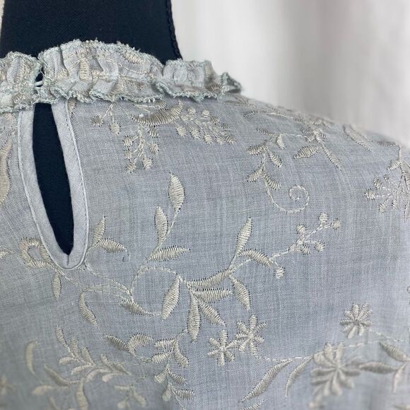 #112 ZARA Basic Cropped Ruffle Front Blouse - Picture 5 of 5